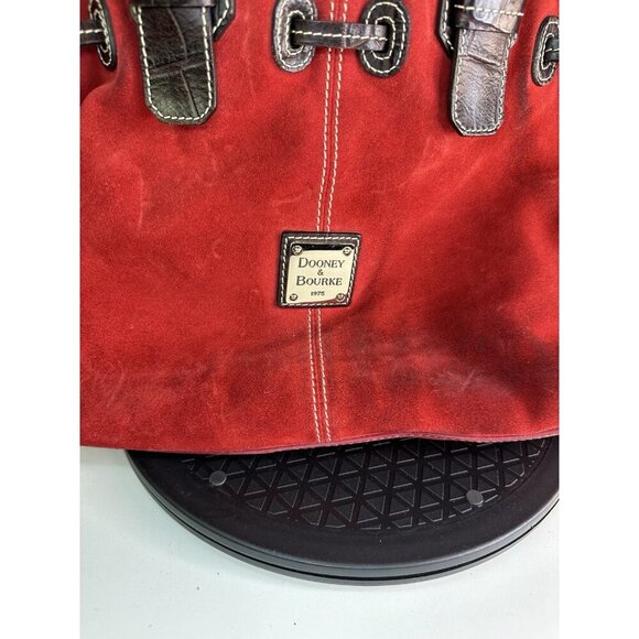 Dooney and Bourke Tote Red Soft Leather Shoulder HandBag - Picture 3 of 13